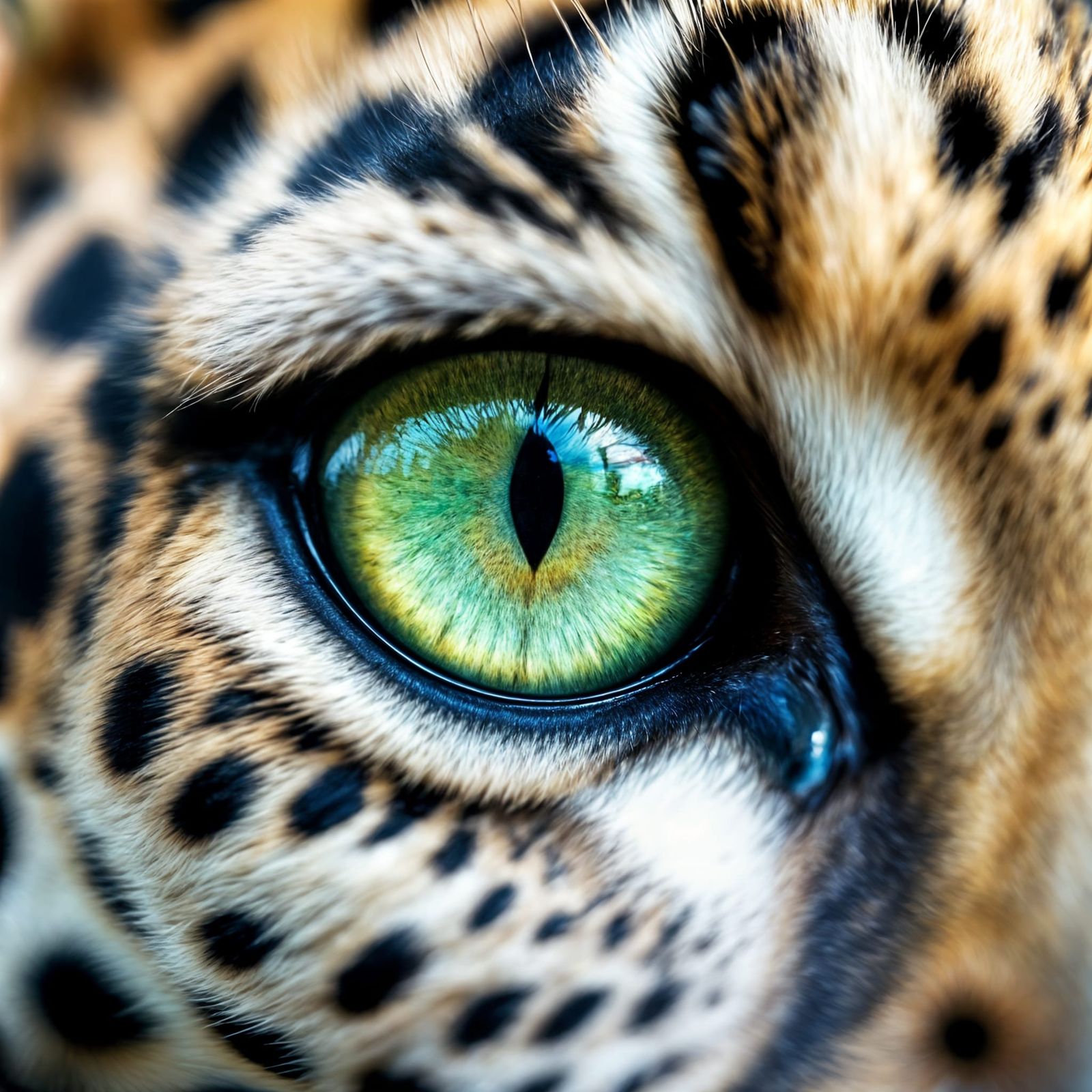 Macro Photo of a Panther's Green Eye
