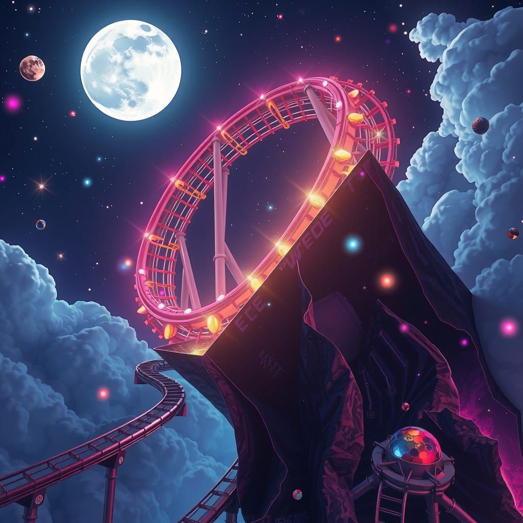 noticia de una montaña rusa que llega hasta la luna