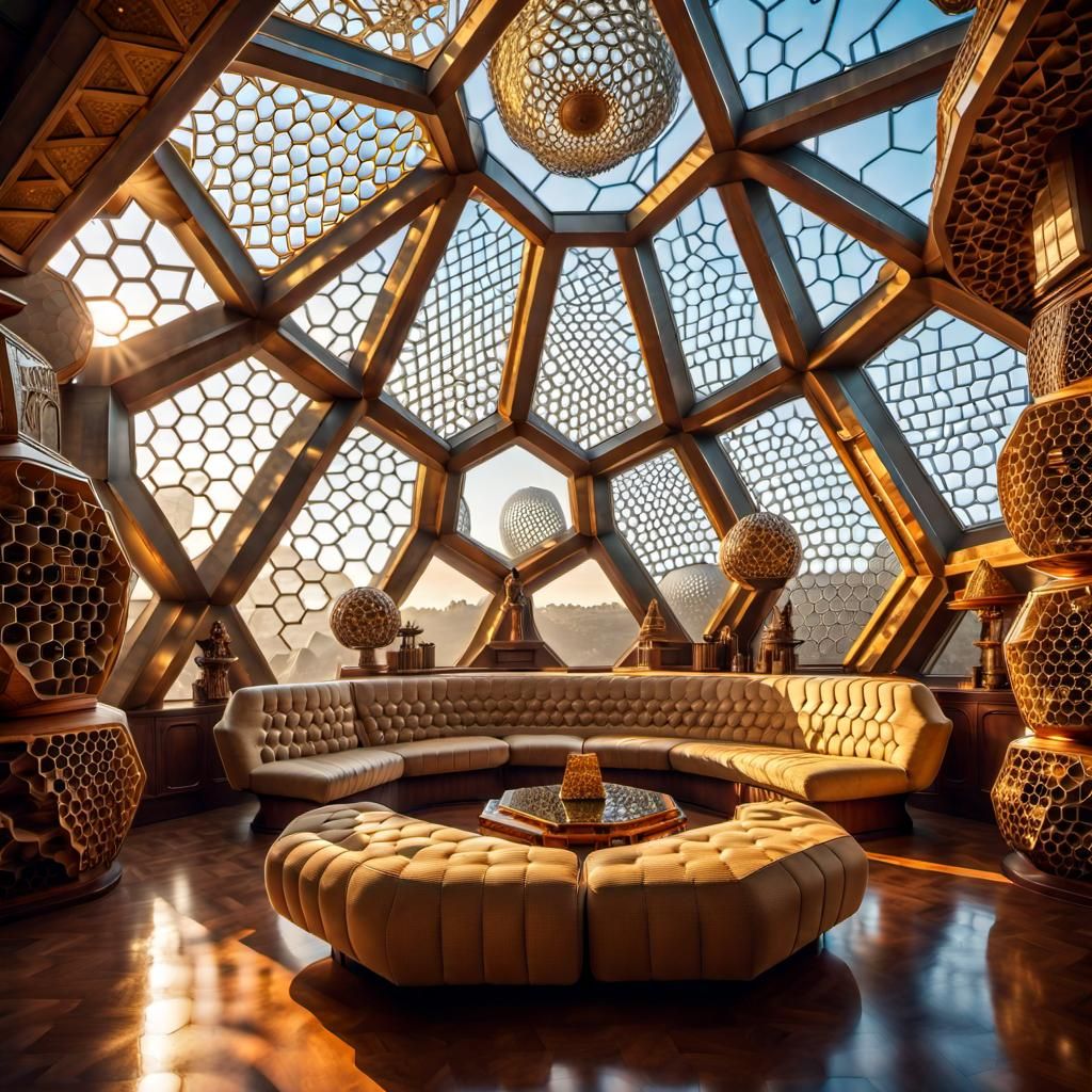 Sci-Fi Mayan Temple Interior in Surreal Style