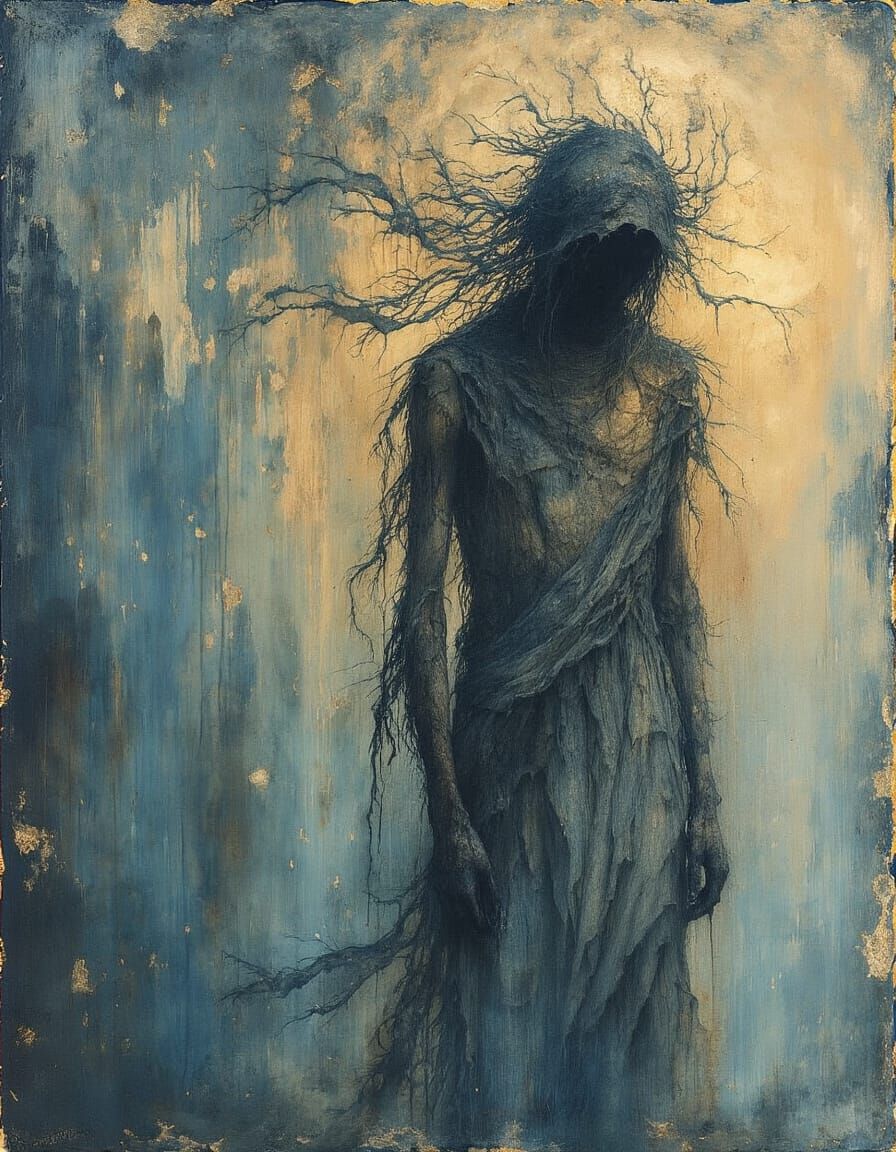 Charred and Rusty Liquified Muslin [lots of descriptive flowing words] and Holding Hands