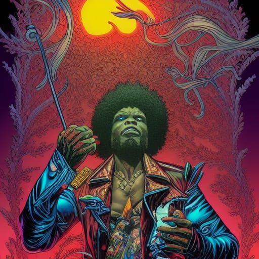 Funkadelic Comic Book Art by Mark Brooks and Dan Mumford