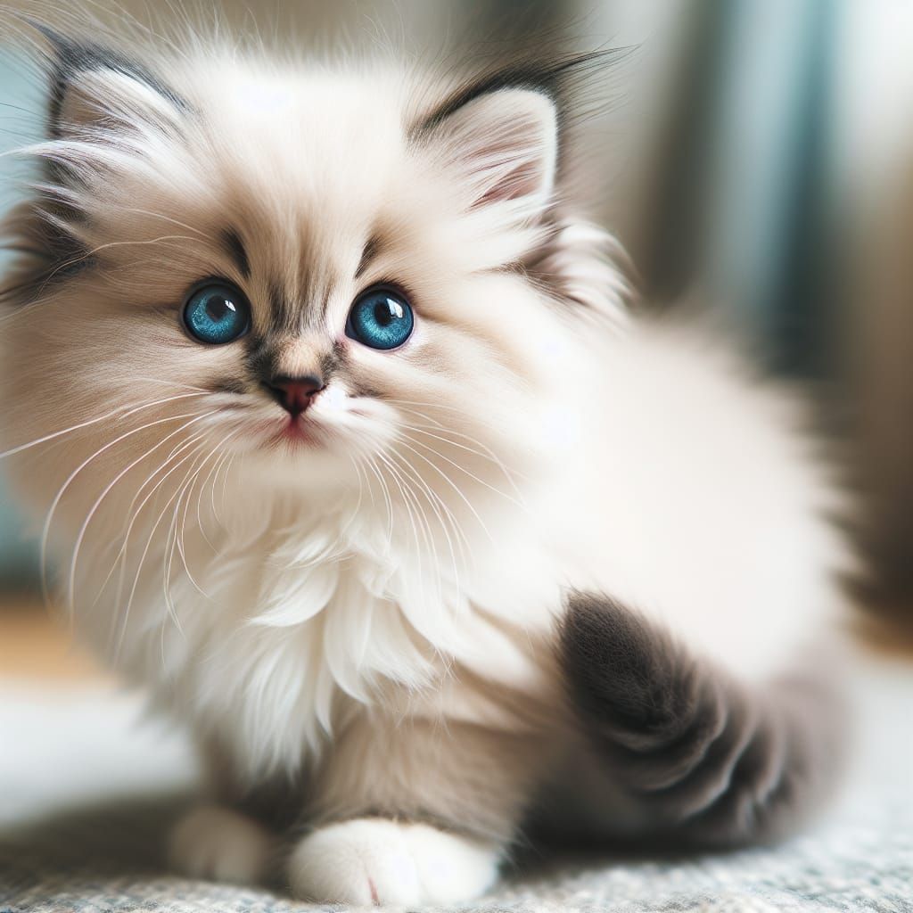 Sweet mitted Ragdoll kitten!