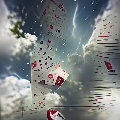 Playing Cards Falling from the Sky in HD