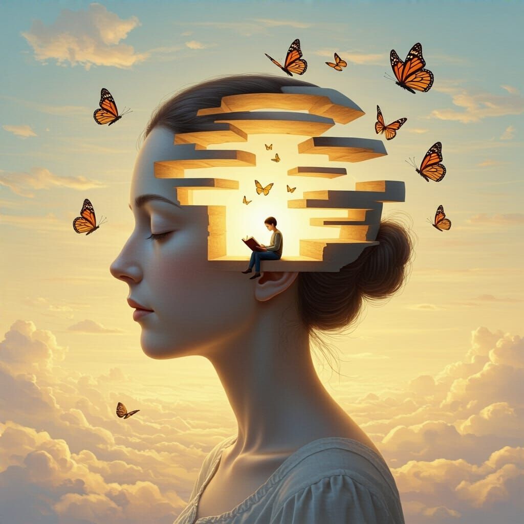 Surreal Portrait: Mind as Open, Layered Space