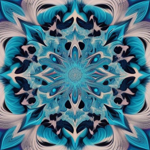 Abstract Fractal Accusation with Zentangle Style