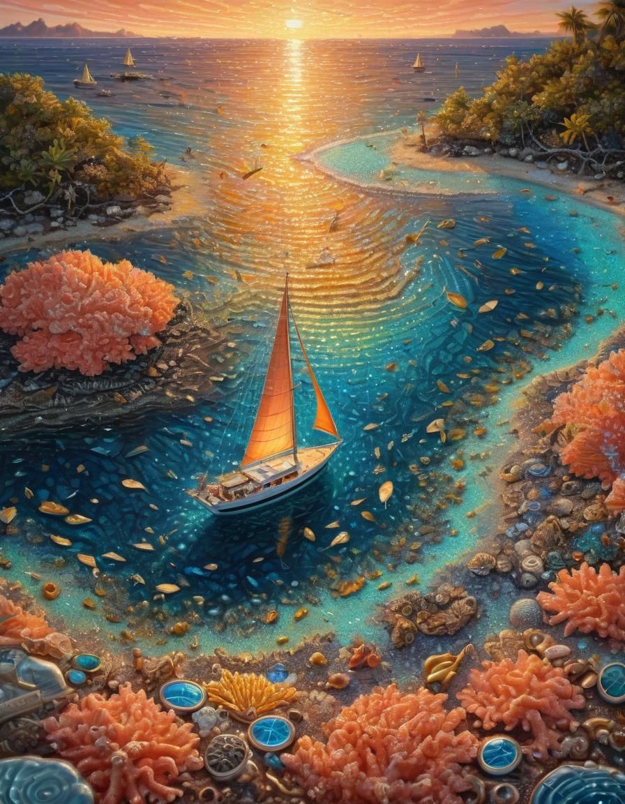 Treasure Hunter Finds Gold: Hyperrealistic Bioluminescent Re...