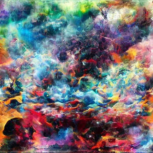 Fiery Earth Pointed at by Cloud Hand in Graffiti Art