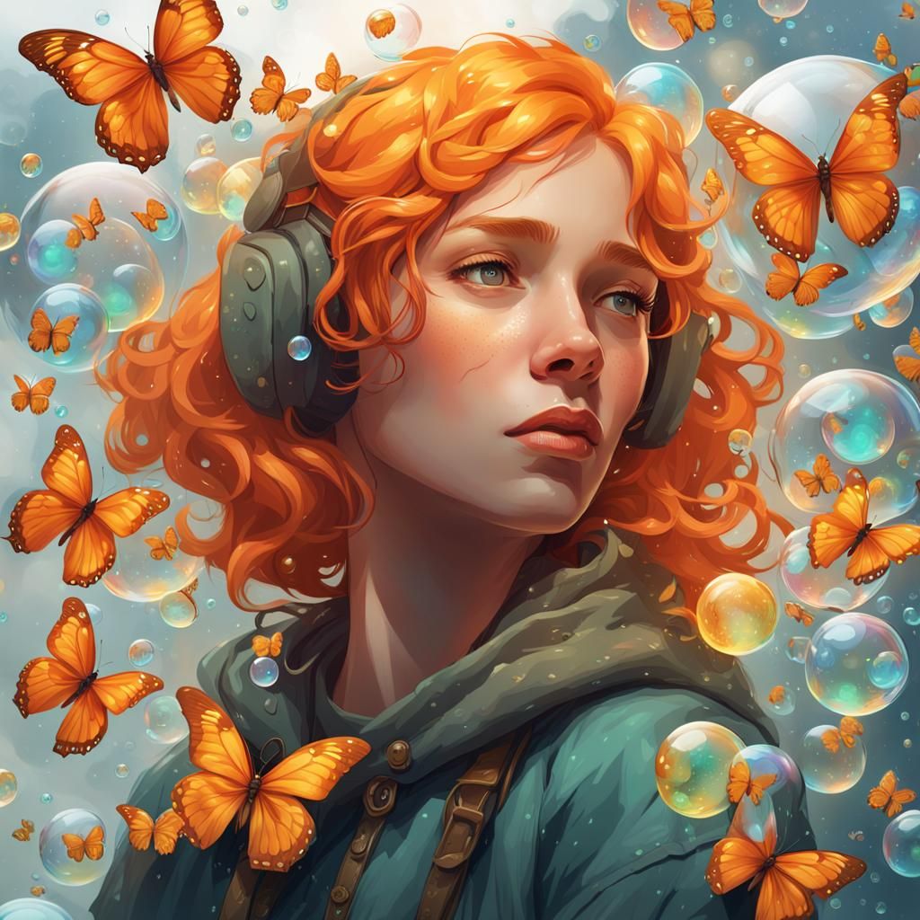 Girl's Imagination: a Hyperdetailed Digital Art Portrait