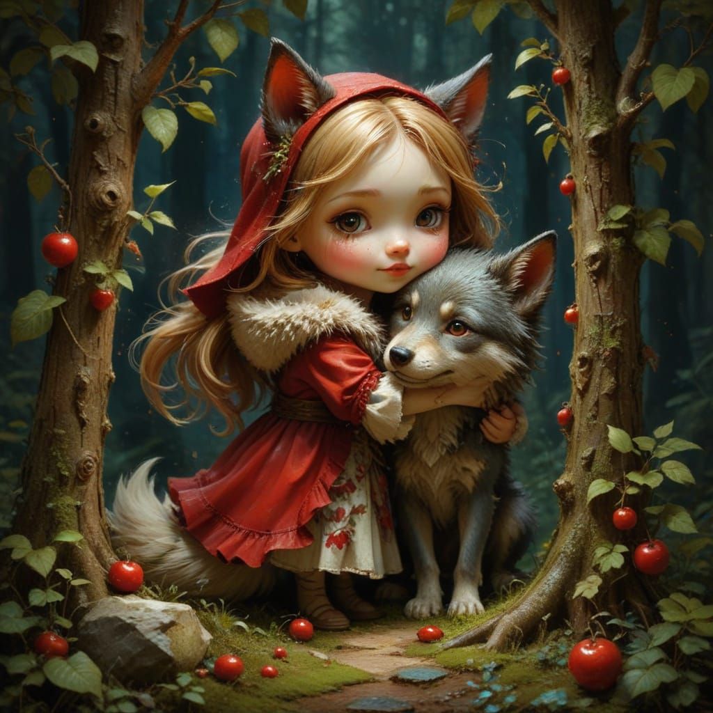 Chibi Fairytale Hug in Australian Woodland
