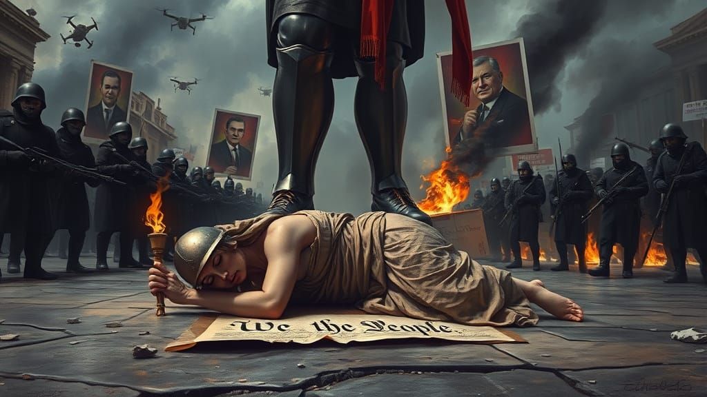 Fascism Overpowering Democracy in Dystopian America