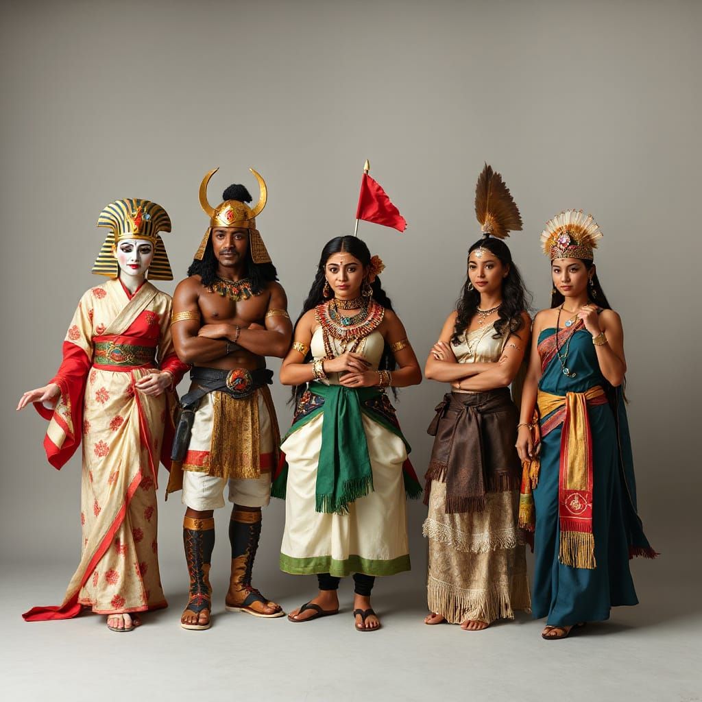 Diverse Historical and Fictional Characters Assembled