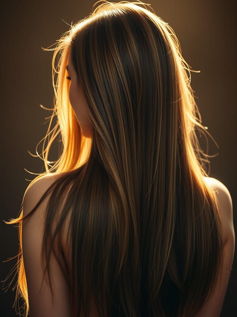 Woman in Ethereal Glow, Abstract Art