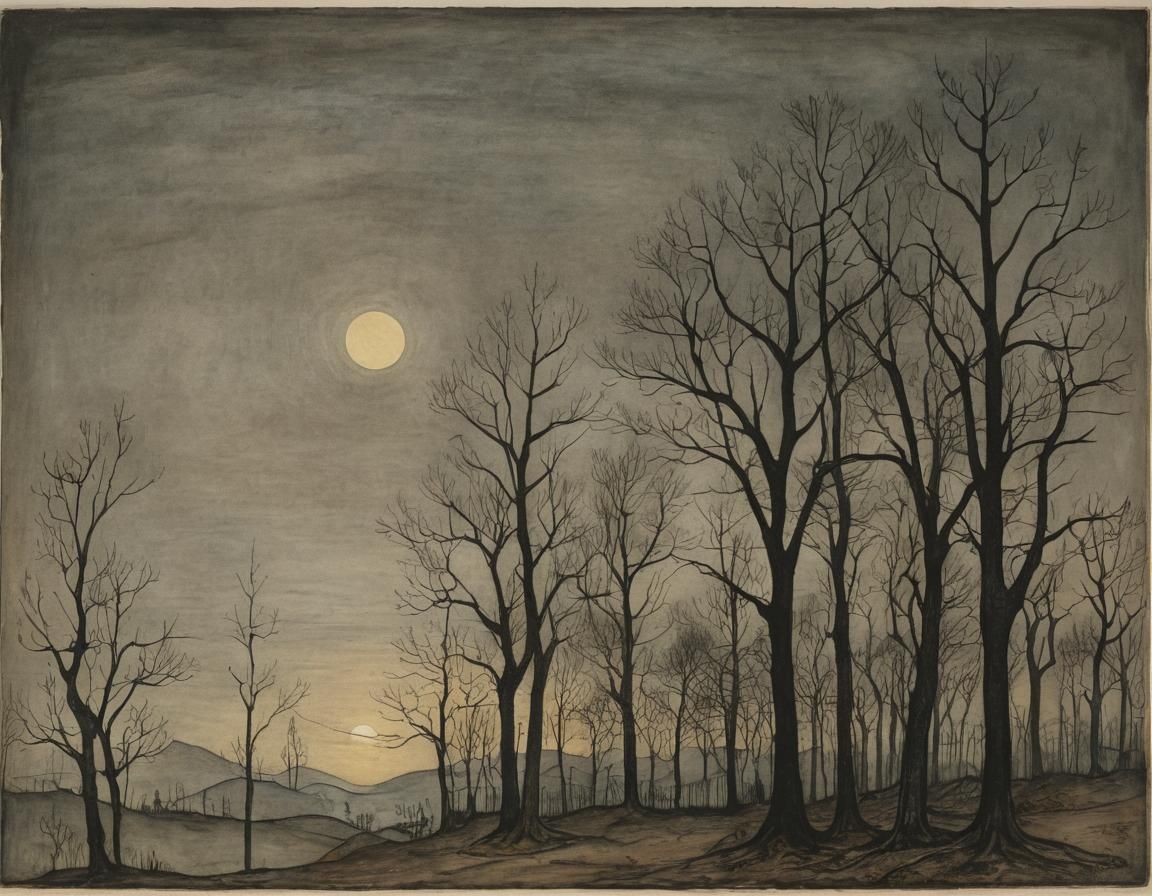 Whimsical Dawn in a Dreamlike Landscape, Inspired by Arthur ...