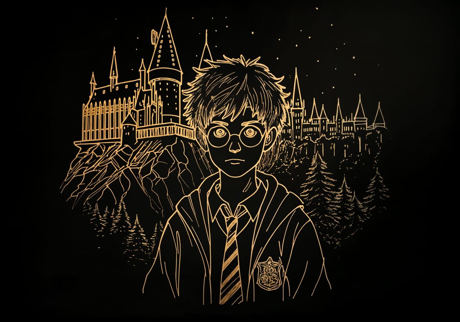 Gold Sketch - Harry Potter