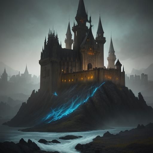 King with Torn Kingdom Map in Digital Painting Style