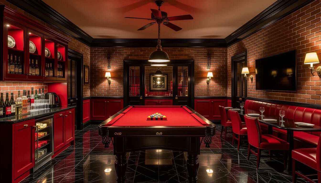 Victorian Billiards Room with Cinematic Detail