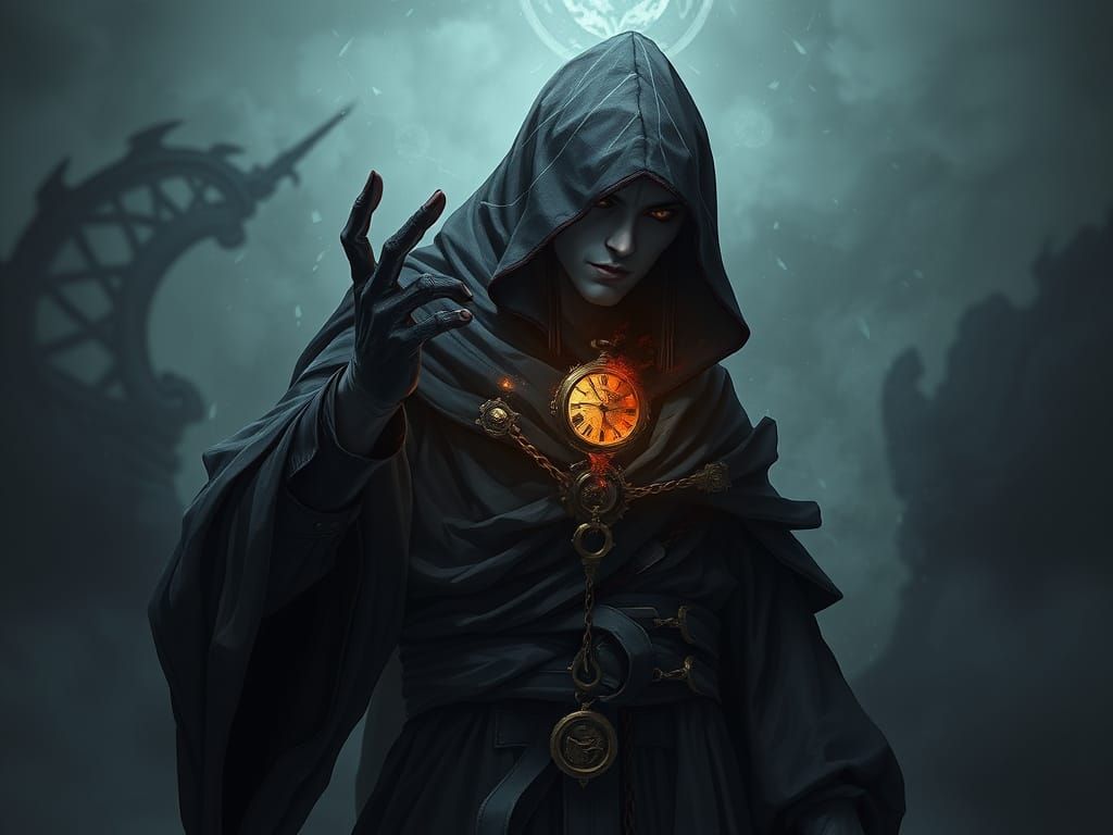 Mysterious Chronos Dweller in Anime Style