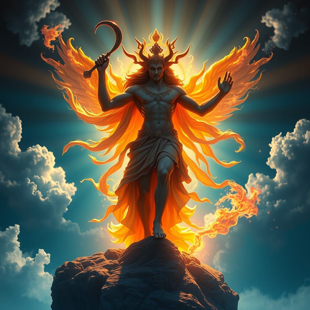 Sunchaser in Michelangelo's Style, a 3D Digital Art Masterpi...