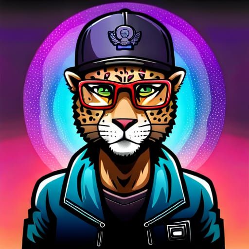 Leopard Mascot Gradient