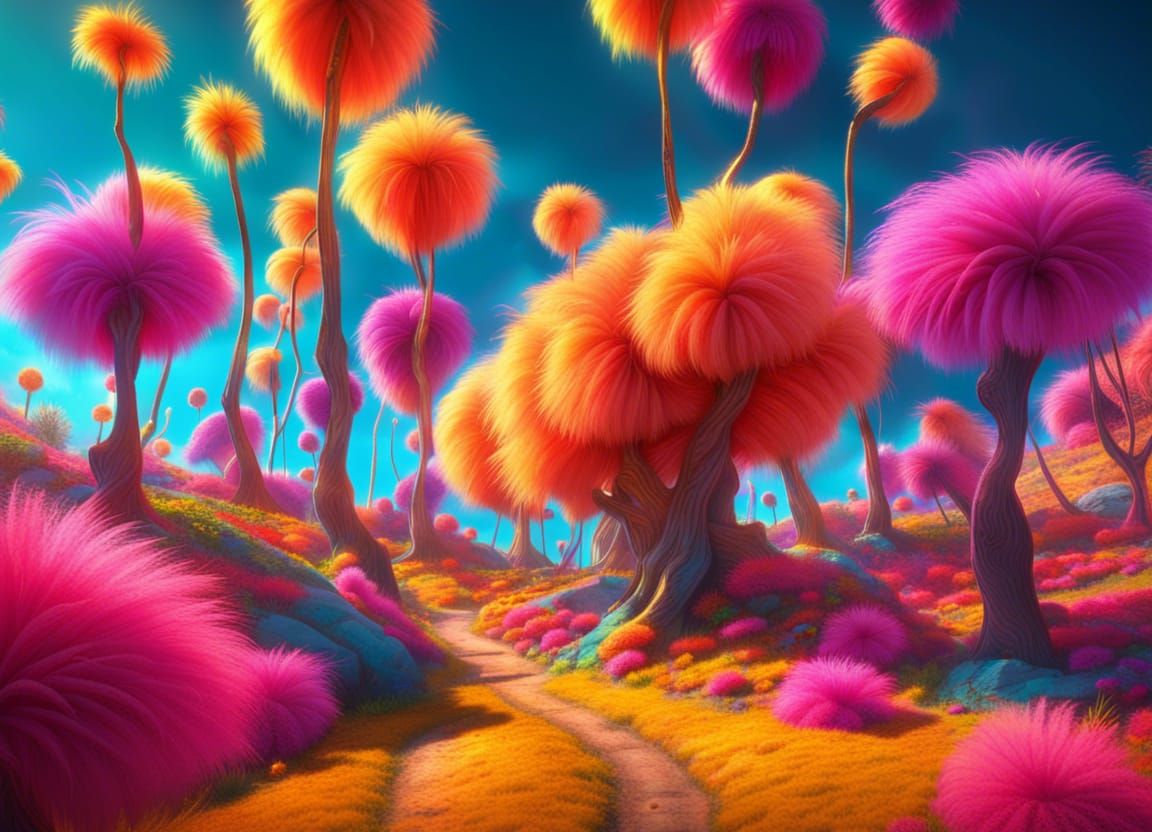 Truffula Trees from The Lorax by Dr Seuss