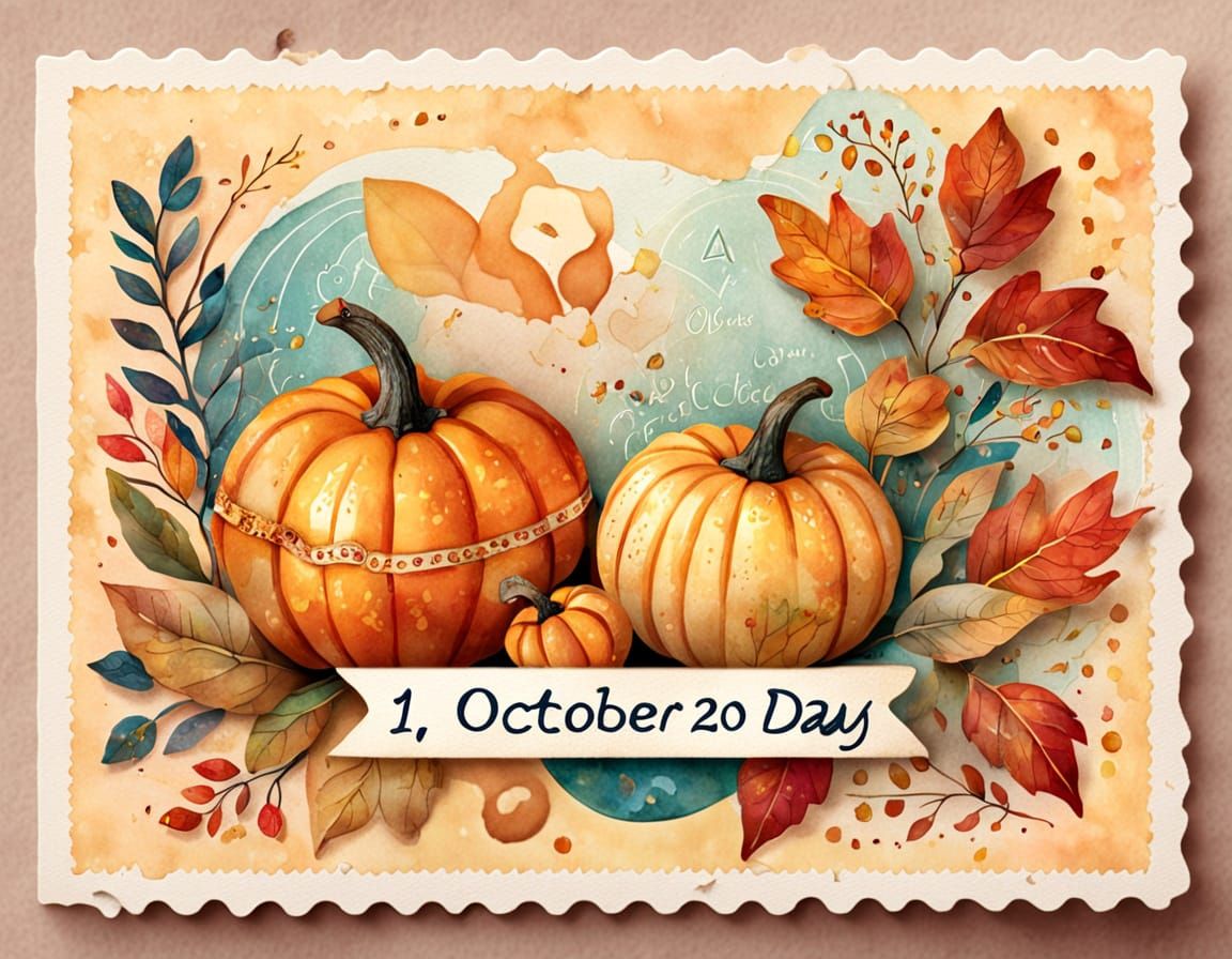 Whimsical Watercolor Postcard for World Postcard Day