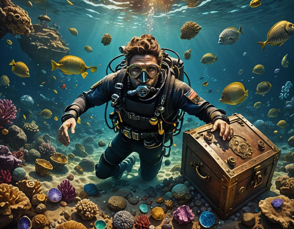 Scuba Diver Finds Sunken Treasure in the Sea