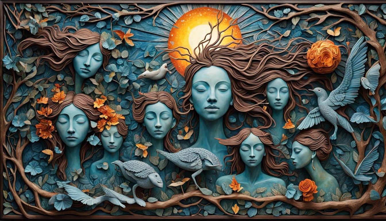 Surreal Fragmented Sculpture in Bio Art Style