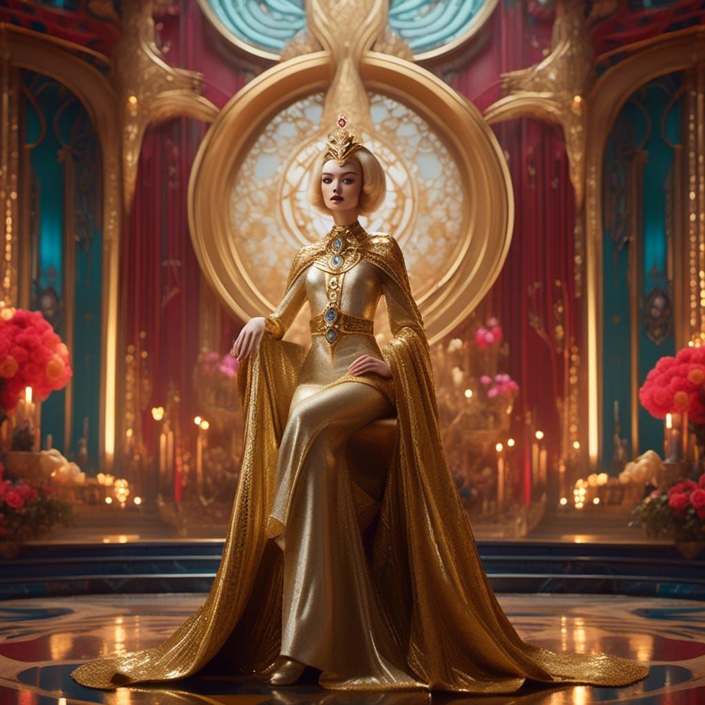 Princess Aura in Art Deco Setting