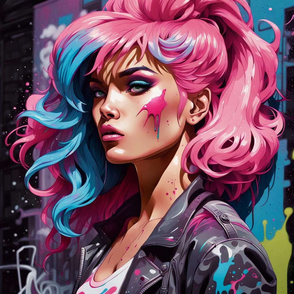 Jem and the Holograms in Graffiti Street Art