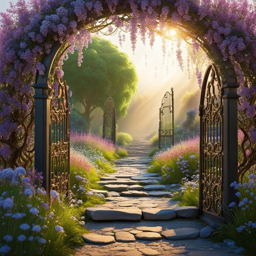 Ethereal Gateway to a Mystical Land in 3D