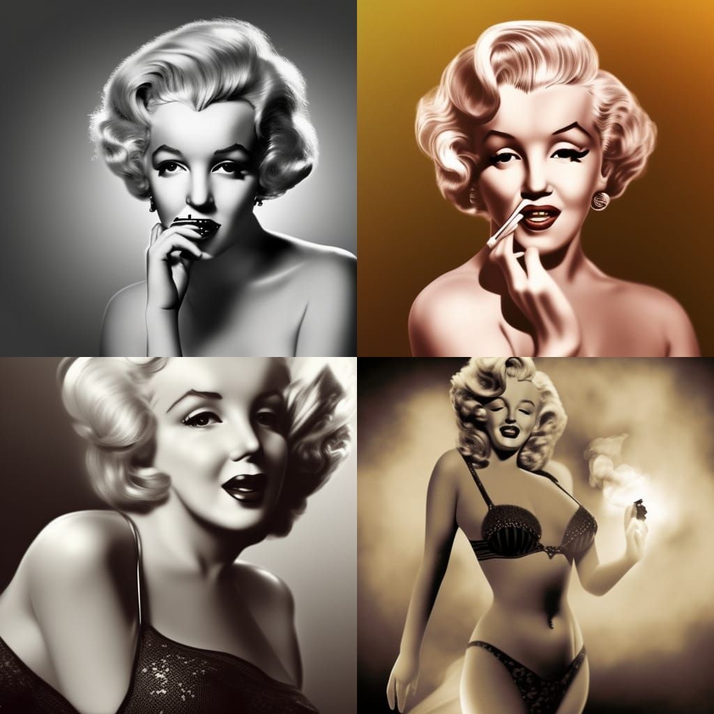 Photorealistic Marilyn Portrait with Dramatic Lighting