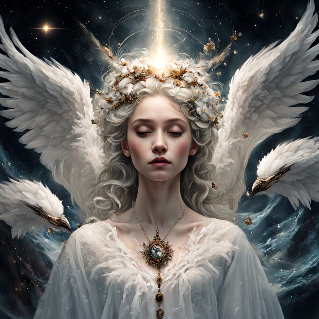 Peaceful Night Sky and Still Water Under Stars