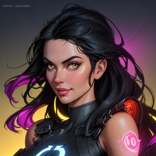 Pixar-Inspired Portrait of a Smiling Girl