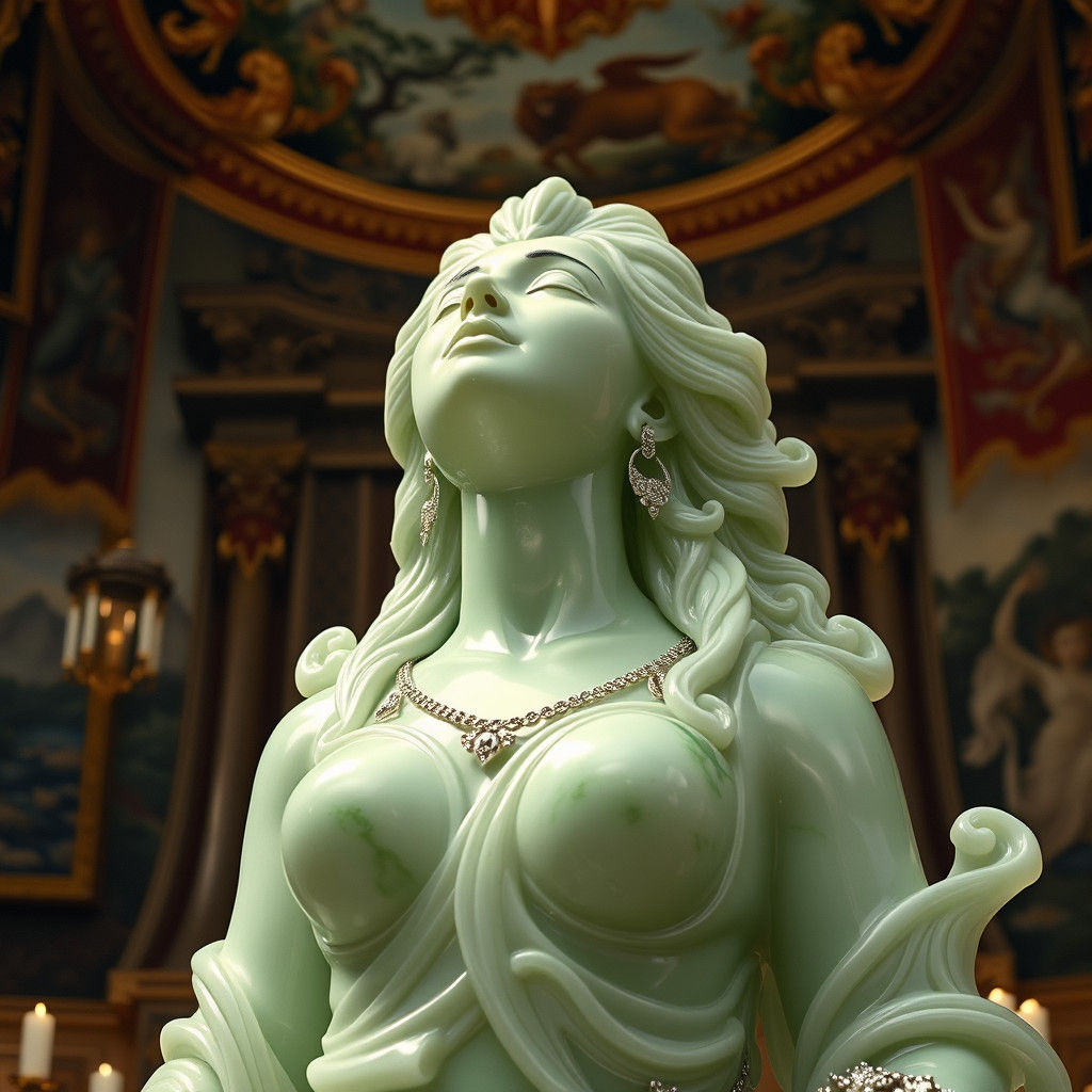 Jade Statue of Woman in Royal Estate