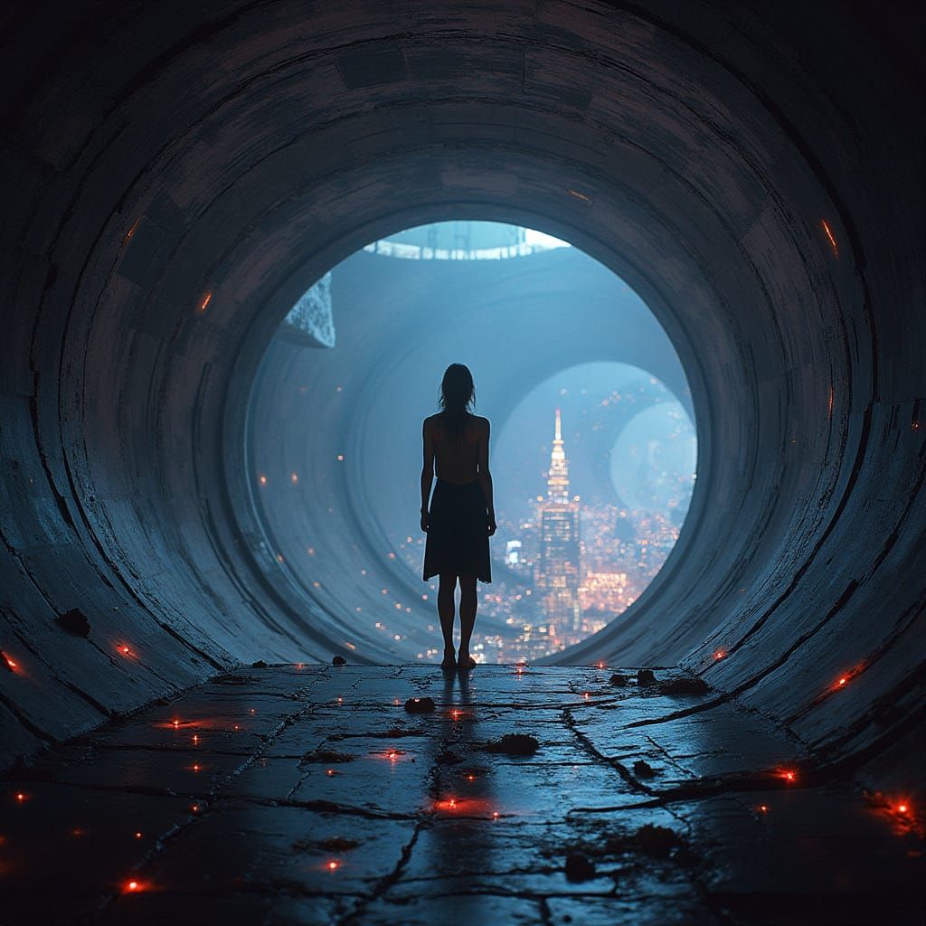 Cyberpunk Abyss: A Fusion of Biology and Technology