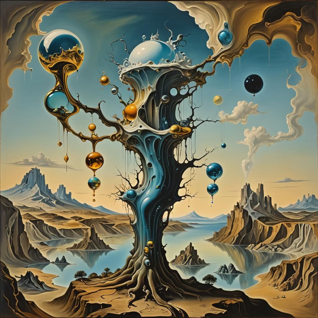 Surreal Magical Scene in Salvador Dali Style