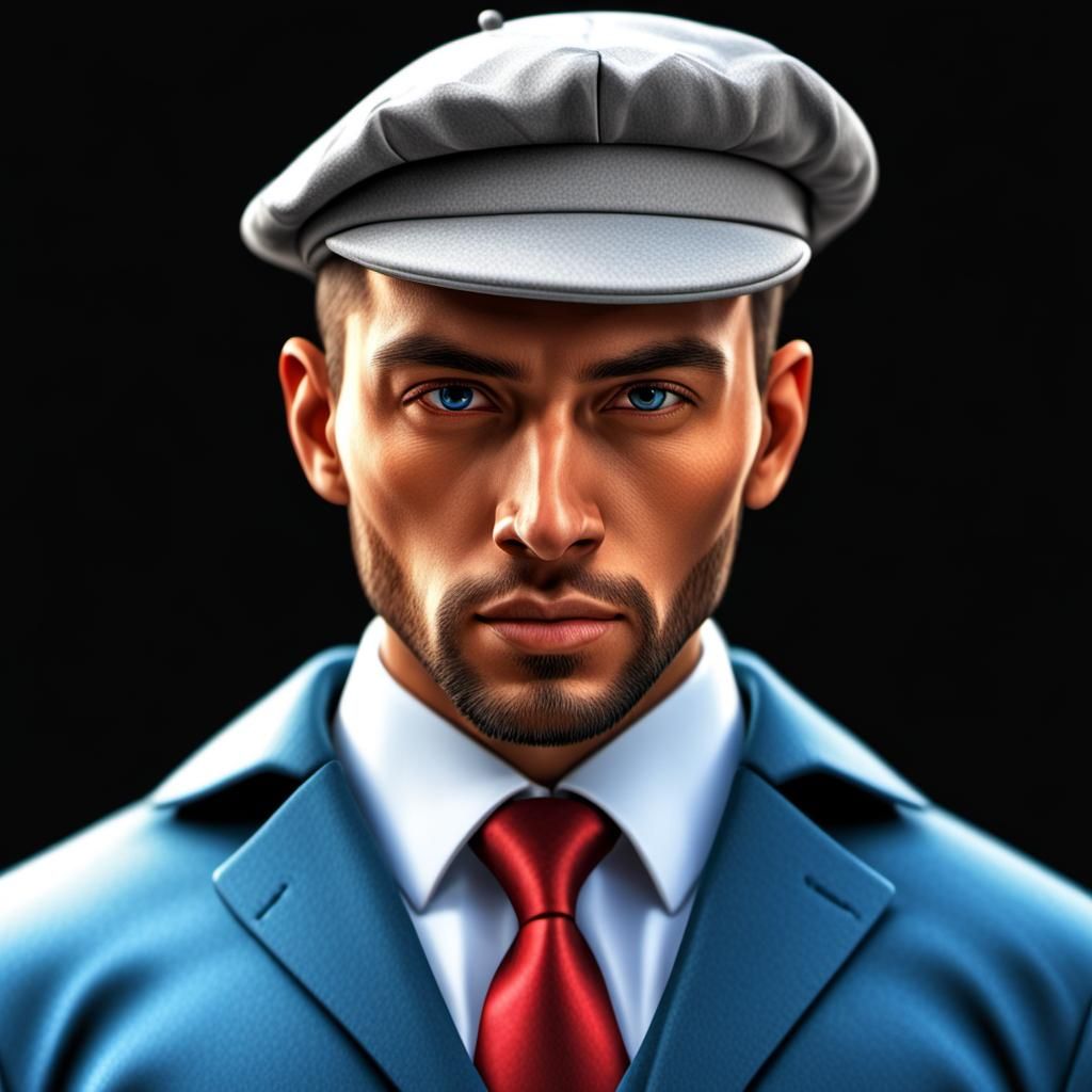 Hyperrealistic Clipart Man in Cinematic Style