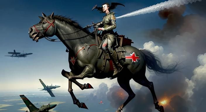 WWII German Airplanes in Aerial Combat