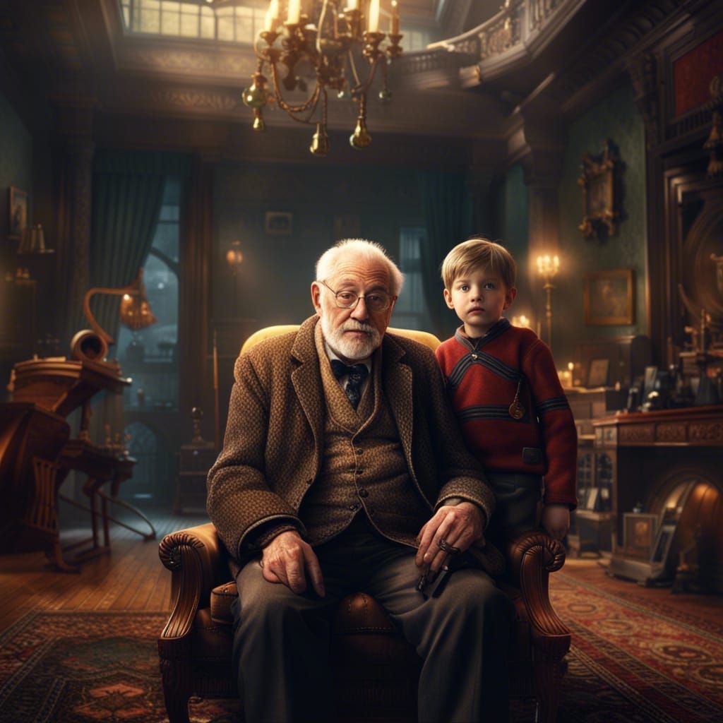 Mischievous Grandfather and Grandson: Partners in Crime