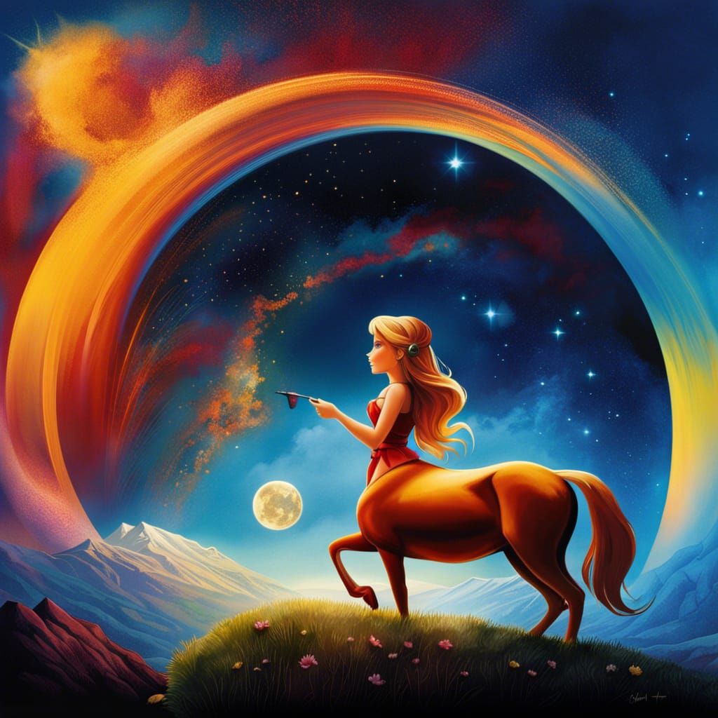 Centaur Archer in Detailed Pen and Ink Style