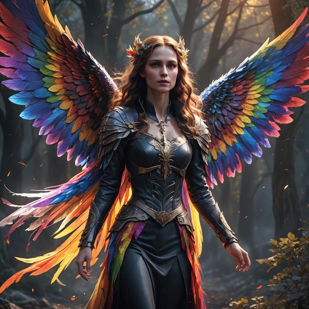 Vampire with Rainbow Wings in Ultra HD Realism