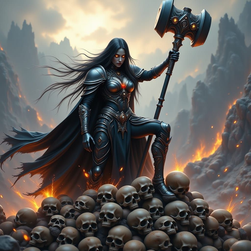 Drow Warrior Victorious in Hyperdetailed Dark Fantasy