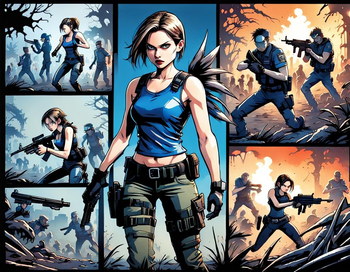 Jill Valentine and Sonic: Zombie Apocalypse Team-Up