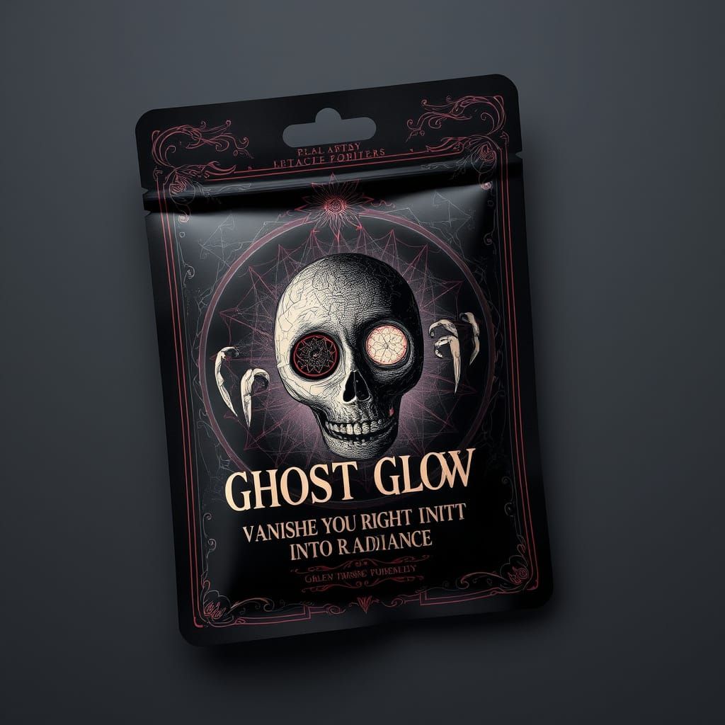 Ethereal Beauty Packaging in Dark Gothic Style