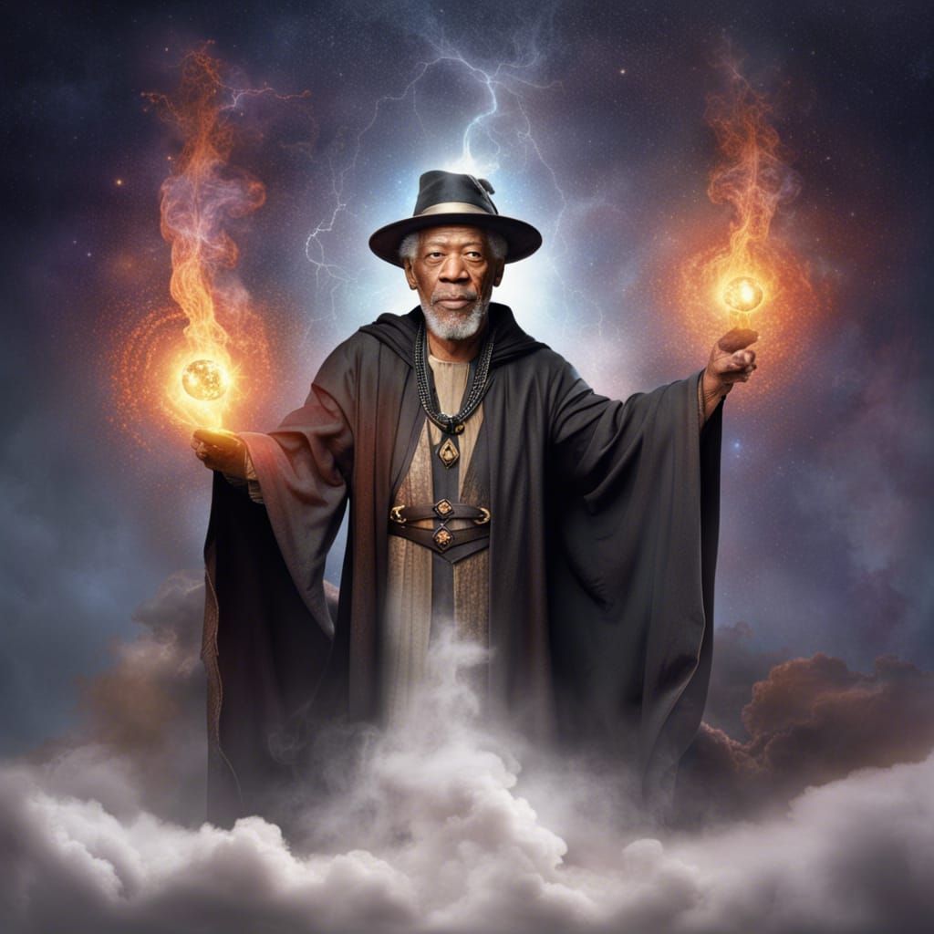 Morgan Freeman as a Fantasy Wizard