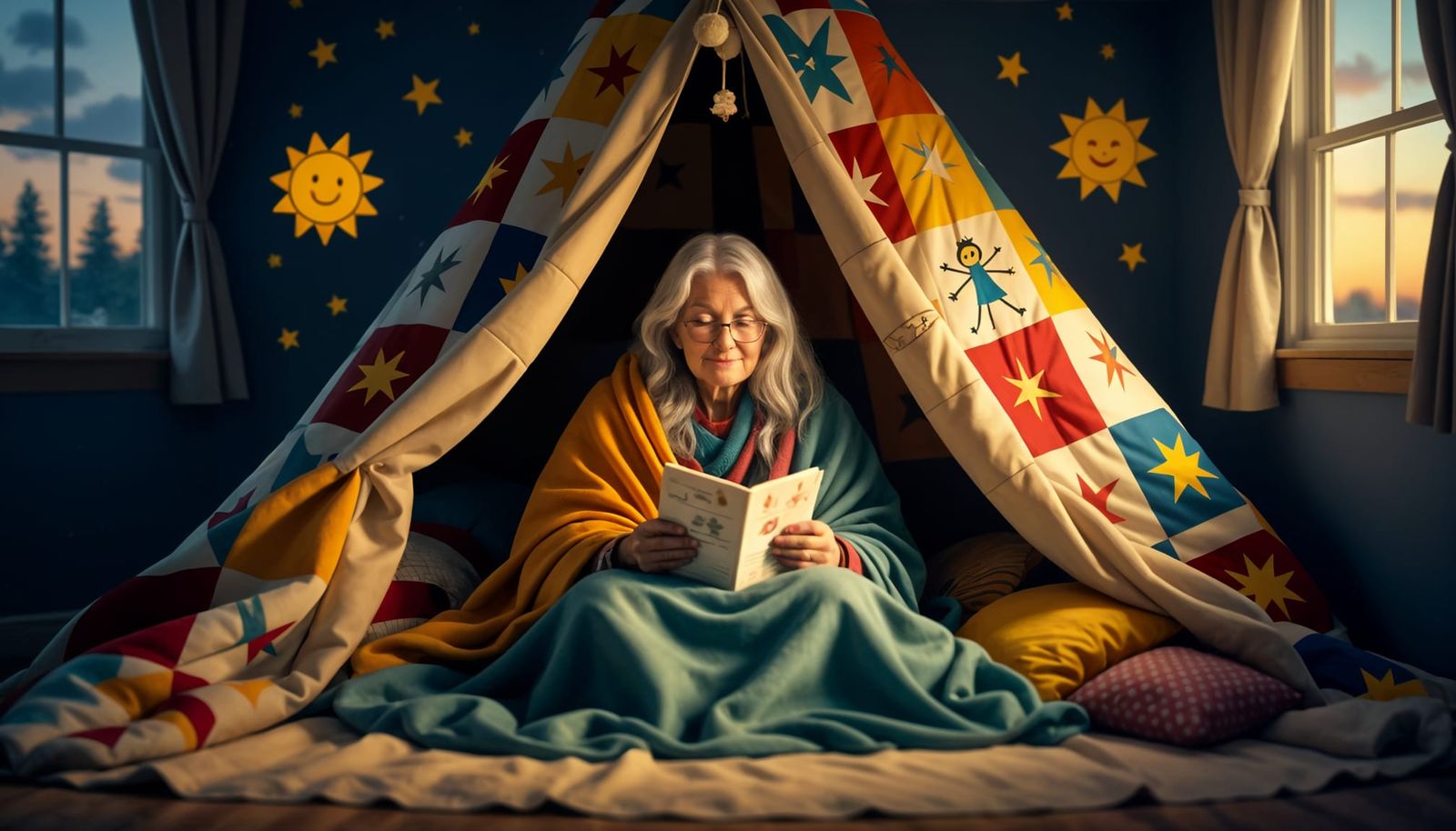 Twilight Blanket Fort Sanctuary of Memories