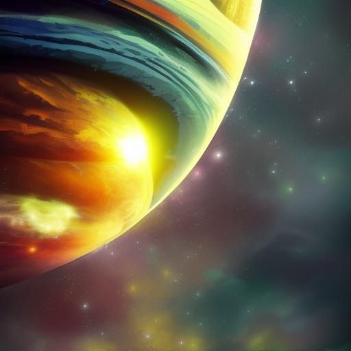 Hyperrealistic Planet Concept Art in Dramatic Lighting