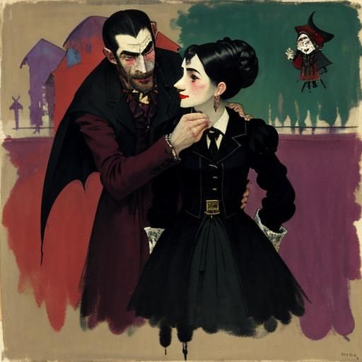 Vampire's Gift: A Rothko and Korovin Inspired Scene