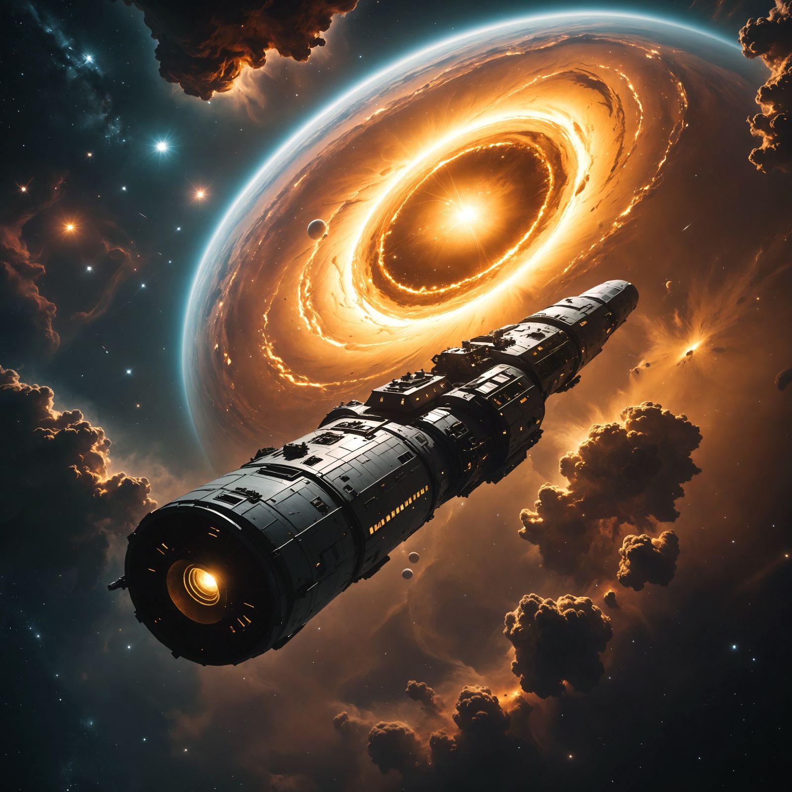 Stunning Cinematic Space Station Awaits Epic Nebula Dawn