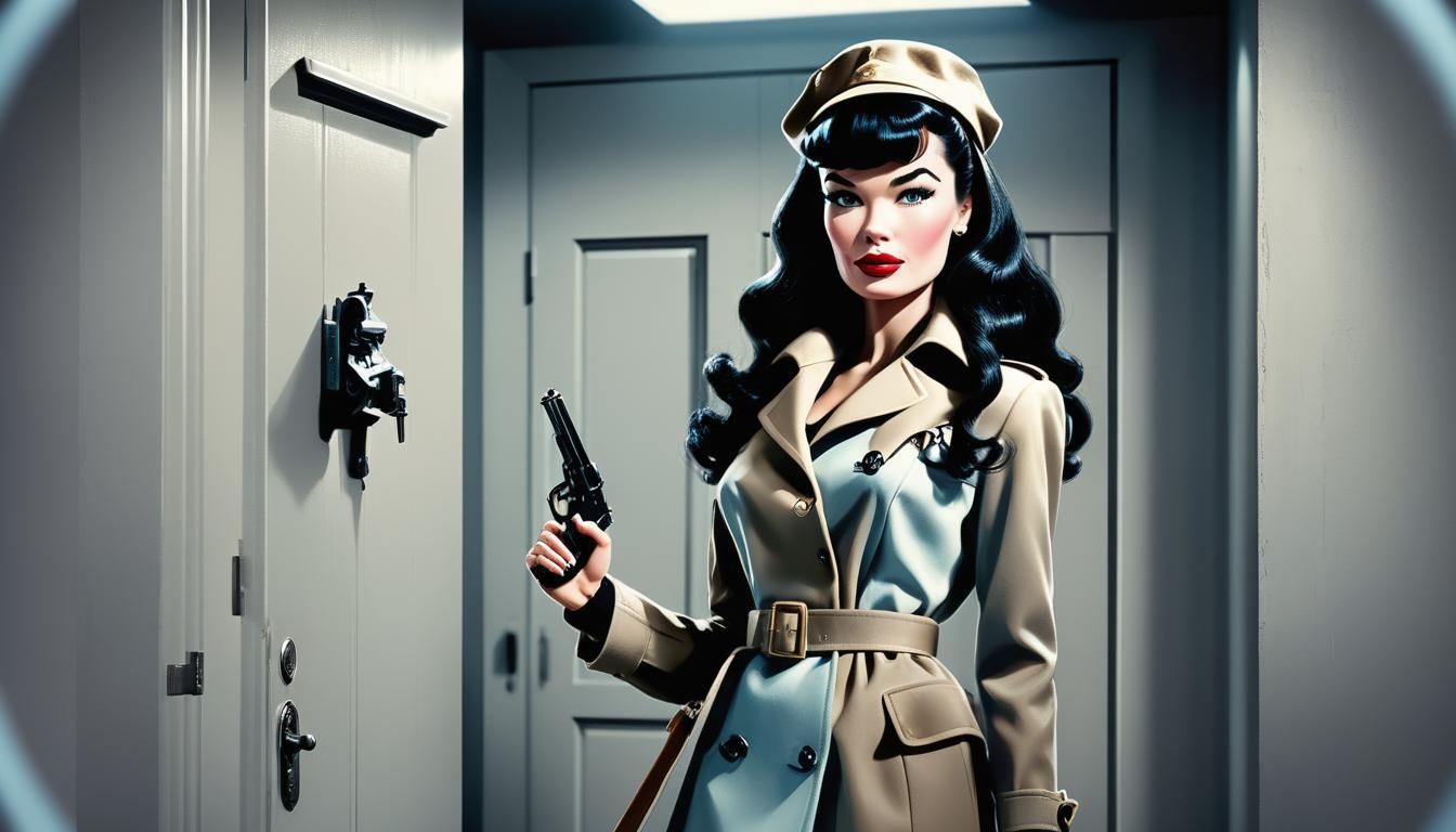 Noir Barbie Doll Portrait in Unreal Engine Style